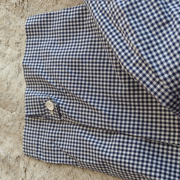 Talbot's Blue White Checkered Slim Leg Perfect Crop Petite Fit Pants Size 6P NWT - Picture 3 of 7